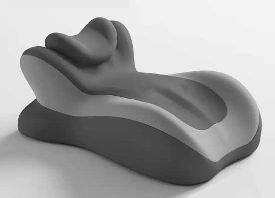 Orthopedic Memory Foam Reading Pillow – Dual-Zone Neck & Lower Back Support Cushion